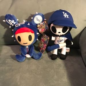 Tokidoki Bleacher Creatures LA Dodgers Sandy and Adios Plushies
